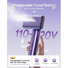 Portable Travel Steamer for clothes - 1200W Clothes Steamer Handheld Remover Fabric Clothing Wrinkles, 15s Fast Heat-up Garment Steamer, 120V Countries Steam iron for Home, Travel