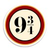 Platform 9 3/4 HP Wizard Train Sign Sticker Decal Notebook