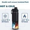 PCSCER Wide Mouth Insulated Sports Water Bottle,Double wall Stainless Steel