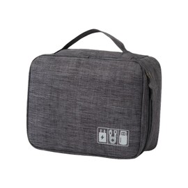 BLOOPIC Gadget Case, Travel Pouch, Highly Waterproof, 3 Layer Mechanism, Large Capacity, Multi-functional, Storage, Divider, Toiletry Storage, Convenient to Carry, Folding Storage Bag, Small Items