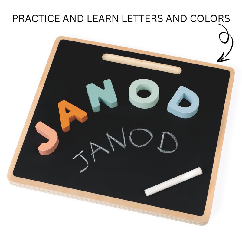Janod Sweet Cocoon Wooden Alphabet Learning Puzzle with ABC Letters
