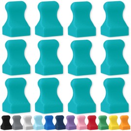 Glassboard Studio MiniPawn Magnet - Strong Neodymium Rare Earth Magnets for Fridge, Whiteboard, Locker & Magnetic Glassboards - Crafting & Office Use - Strong Fridge Magnets (Seaside Teal Pawn, 12)