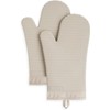 KITCHENAID Ribbed Soft Silicone Oven Mitt 2-Pack Set, 7.5"x13", Milkshake