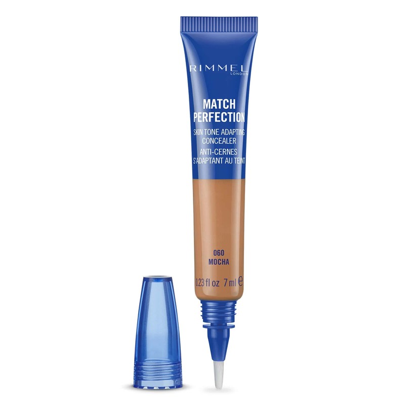 Rimmel London Match Perfection Light Coverage Blendable Liquid Concealer, 060