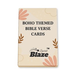 Boho Bible Verse Cards – 40 Scripture Cards with Inspirational Verses – Christian Gift for Women, Daily Faith Affirmations, Bohemian Design,Greeting