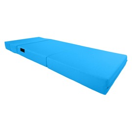 Danfuton Lounger Folding Foam Mattress, Convertible Sleepover Bed, 6 x 32 x 80, Turquoise