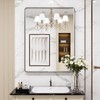 LOAAO 24X32 Inch Brushed Nickel Bathroom Mirror, Rounded Rectangle Silver