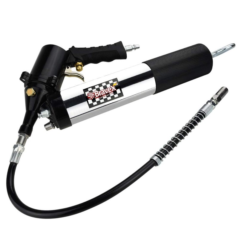 Bravex Air Operated Grease Gun 14oz Automatic Professional Continuous Cycle