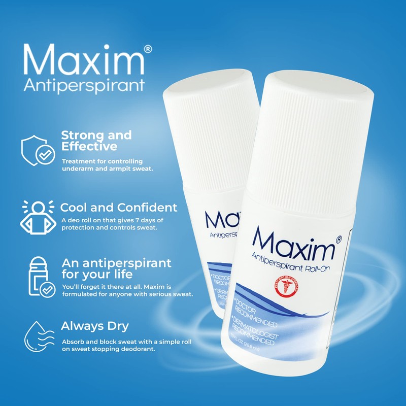 Maxim Clinical Strength Antiperspirant Deodorant for Women & Men, Anti-Sweat