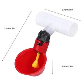 Regadera para Pollos, 10 Piezas Bebedero para Aves de Corral Bebedero automático de plástico para Pollos Vasos para Beber Agua Tazones para pájaros Codorniz Paloma Gallina Ganado