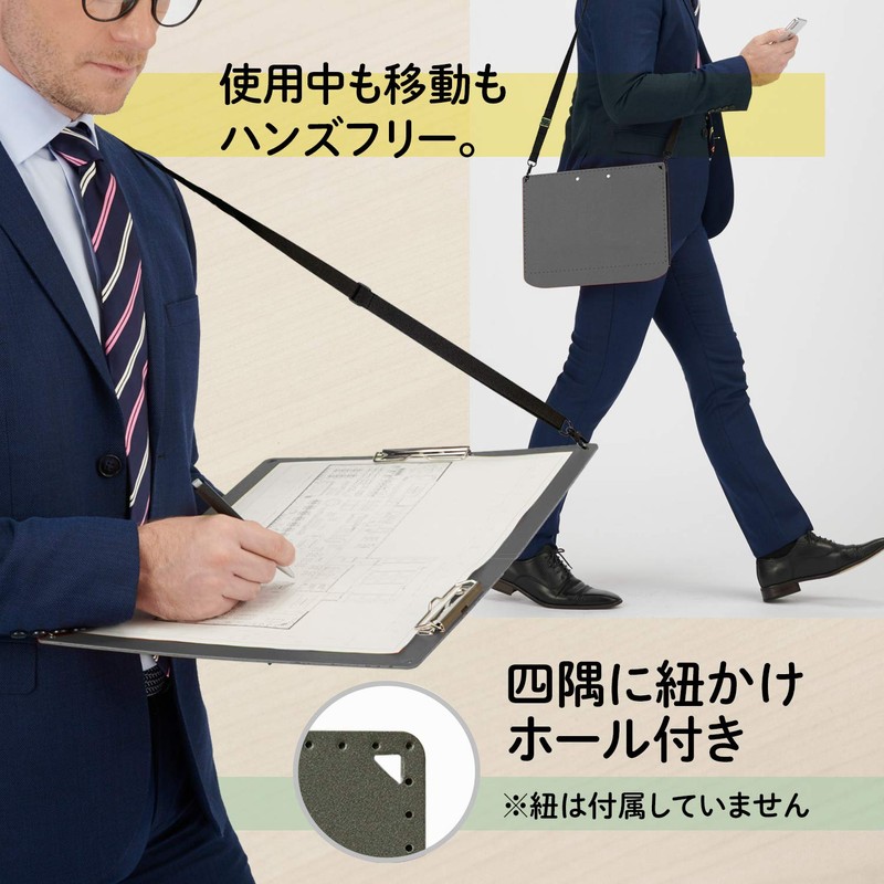 Plus A3 Clipboard Folds to A4 Size + Dark Gray