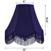 GO&SO Blue Silk Bell Lamp Shades Petal Edge Braid with