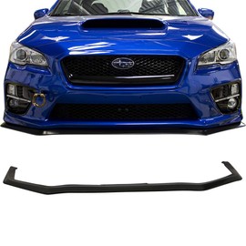 Front Bumper Lip Compatible With 2015-2021 Subaru WRX STI, HD Style Black PU Front Lip Finisher Under Chin Spoiler Add On by IKON MOTORSPORTS 2016 2017 2018 2019