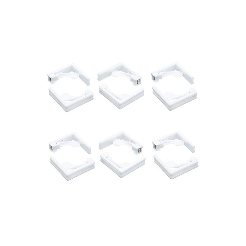 KitchenCraft KCTC6PC Adjustable Plastic Tablecloth Clips, 6 x 6 x
