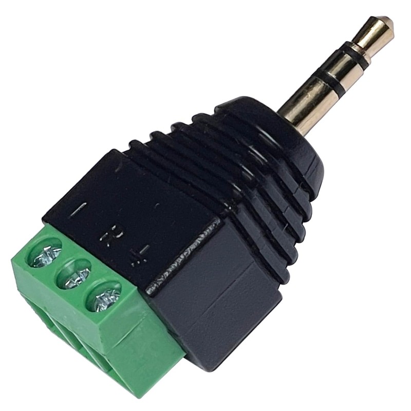 3.5mm Stereo TRS Male Plug to AV Screw Audio Balum
