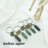 ZUOPIPI Zodiac Crystal Keychain Natural Healing Crystal Stone Keychain (Aquarius)