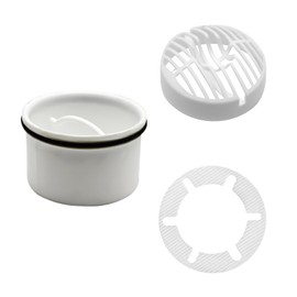 lafo Hair Strainer + Immersion Pipe for Shower Drain Fitting Set, Compatible with Drain Fitting. 6960, 6961, 6962, 6963, Replacement Immersion Pipe Hair Catcher, Shower Hair Filter Strainer Insert (1)