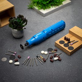 NEIKO 10581A Cordless Rotary Tool Kit, 46 Piece 3.6V Electric Engraving Pen, 1/8" Collet Rechargeable Mini Grinder, Handheld Mini Sander, 44pc Power Rotary Tools Accessory kit, Quick Change