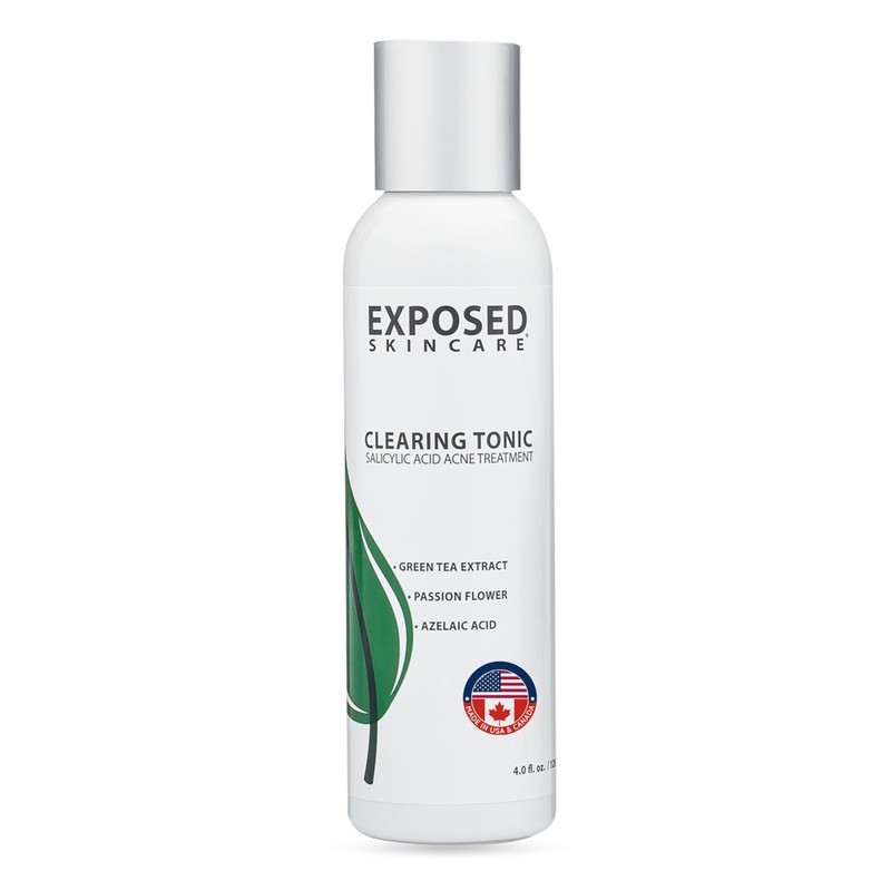 Acne Clearing Tonic Treatment Toner by Exposed Skin Care, Salicylic