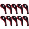 Andux Number Print Golf Iron Club Head Covers Zipper Long