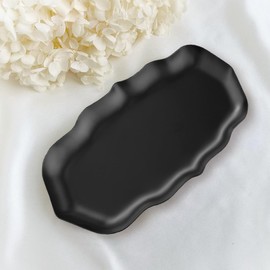 Fujitoya Cash Tray, Stainless Steel, Jewelry Accounting Plate, Coin, Fishing Coin (Corrugated Black)