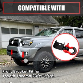 VIAGL Front Demon Tow Hook Bracket with 3/4 Inches Shackle Fit for Toyota Tacoma 2009-2023