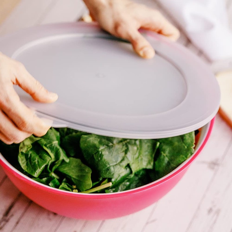 OMADA Sanaliving Line 6.5L Large Kitchen Bowl with Lid, Antibacterial,