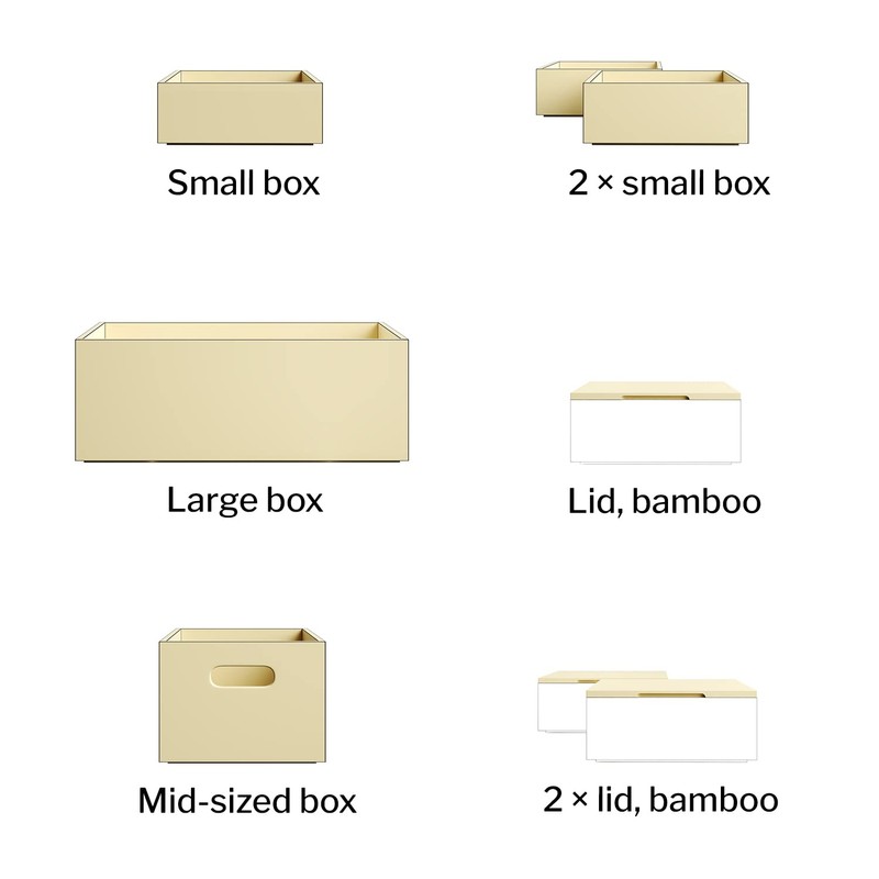 KD Essentials Bamboo storage-box lid (certified sustainable wood, natural)