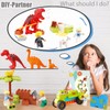 Anpcso Building Blocks for Toddlers 3-5, Dinosaur Toys- Dinosaurs, Car,