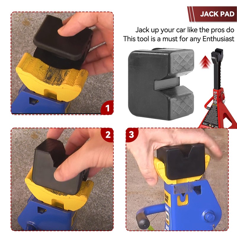 Rubber Jack Stand Pad For Axle Stands adapter Pinch Welds