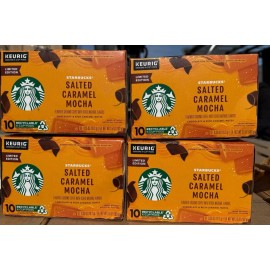 STARBUCKS Salted Caramel Mocha Coffee K-Cup Pods 40ct check Best By