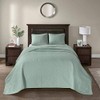 3 Piece Oversized King Bedspread to the Floor Set, Solid