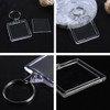 25Pcs Clear Blank Acrylic Photo Keychain Picture Frame Image Insert