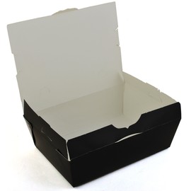 SCT ChampPak Carryout Boxes, 7.75 x 5.5 x 2.5, Black, Paper, 200/Carton