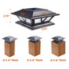 SIEDiNLAR Solar Post Lights Outdoor 2 Modes LED Deck Fence