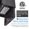 TITOSICHY Porch Lights with GFCI Outlet,Dusk to Dawn Motion Sensor