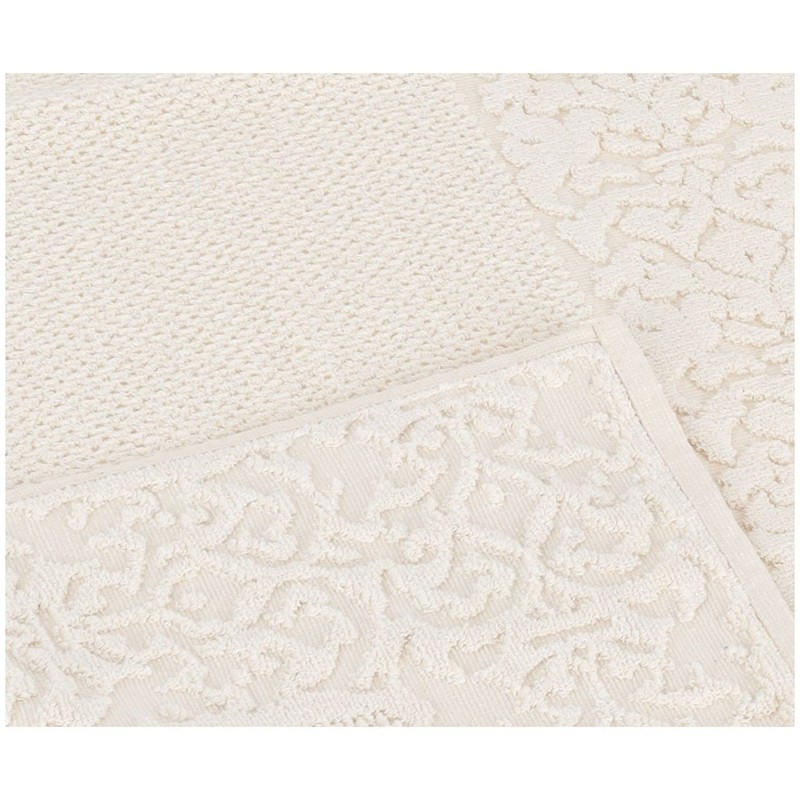 Casatessile Barocco Bath Mat 45 x 60 cm - Panna