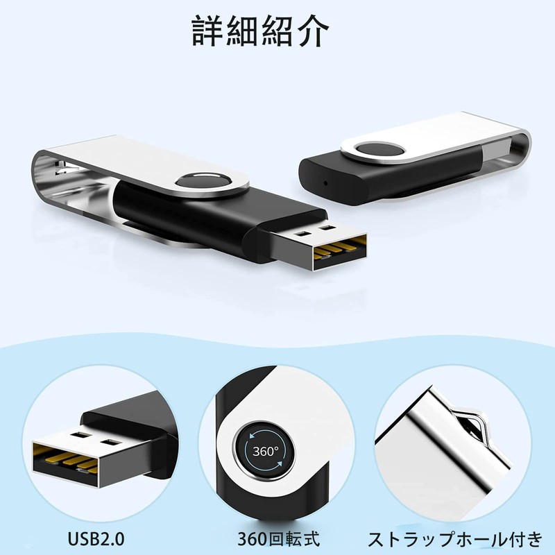 KOOTION 5 Pack 64GB Flash Drive USB 2.0 Thumb Drive