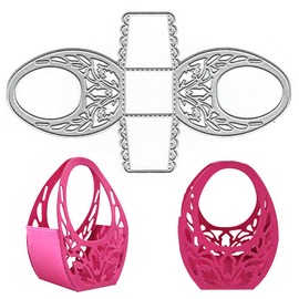 3D Flower Basket Cutting Dies Die Cuts for Card Making, Three Dimensional Flowers BasktetDie Cut Embossing Stencil Template Tool for DIY Scrapbooking Photo Album Card Craft Decoration Supplies