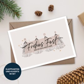 20 x Christmas Cards & Envelopes I Motif: Frohes FestI Premium Folding Cards B6 I Private & Business