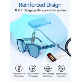 WUNIAK Charging Cable for Hy C8 PRO Multifunctional AI Bluetooth Smart Glasses, Magnetic USB Flexible One to Two Double-Ended Charging Cable Accessories,(2 Pack)