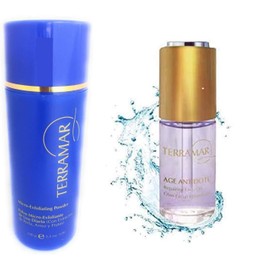 MicroExfoliante Facial Polvo 100 grs y Oleo Facial Reparador 30 ml Terramar                                                                           