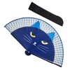 Women's Folding Fan, Cute, Cat Face, Stylish, Modern Cat Design,