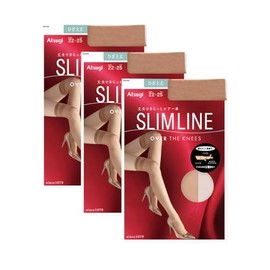 Atsugi F04500 Women's Short Stockings, Slim Line, Above Knee Length, 3-Piece Set, Long Selling, Sheri-Veiges