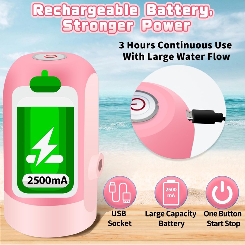 Infowush Powerful Water Table Pump, Battery Powered Water Pump for