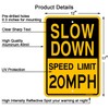 Joffreg Slow Down Speed Limit 20 MPH Sign,17 x12 Inches,Reflective