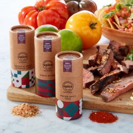 Kamenstein Kraft Paper Spice Tube Set, Packaging made of 99 percent recycled material, with Spices Included, Tex Mex Twist
