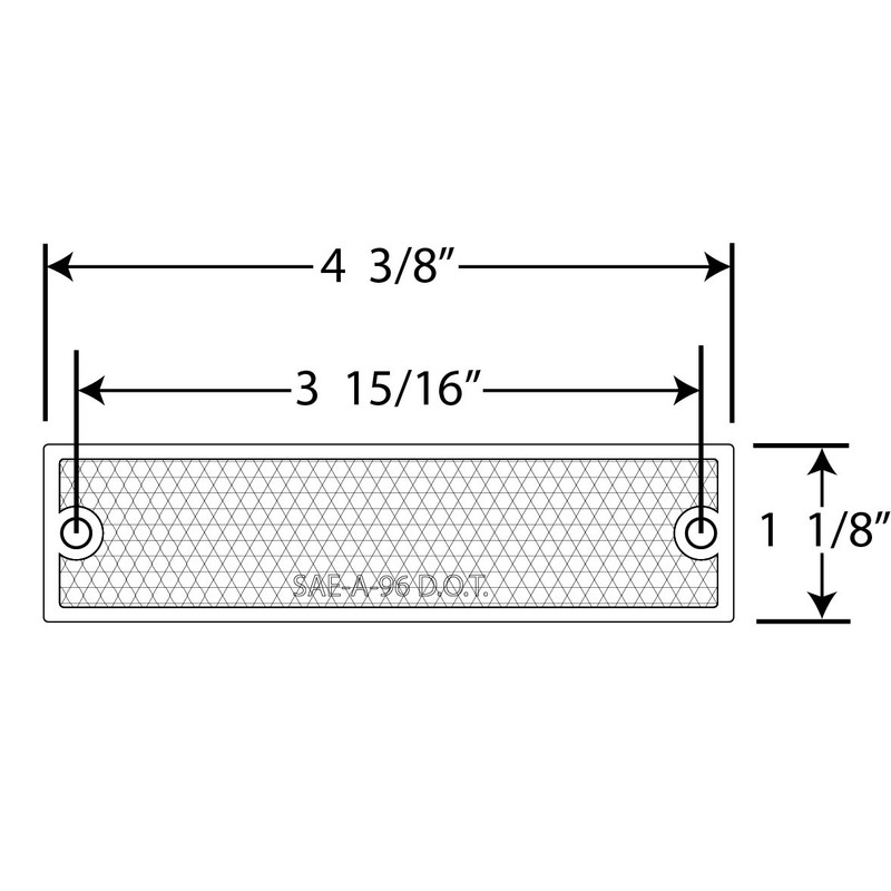Optronics RE15ABP Amber Rectangular Reflector