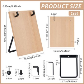 BENECREAT Retro Desktop Calendar Tabletop Decoration, 4.6x6.5x8.1Inch Beech Wood Desktop Calendar Holder for Office Business Home, Beige