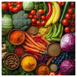 Vintage Fruit Puzzles for Adults 1000 Pieces, PICKFORU Colorful Vegetable Plant Spices Jigsaw Puzzles Kitchen, Hard Challenging Food Theme as Art Decor